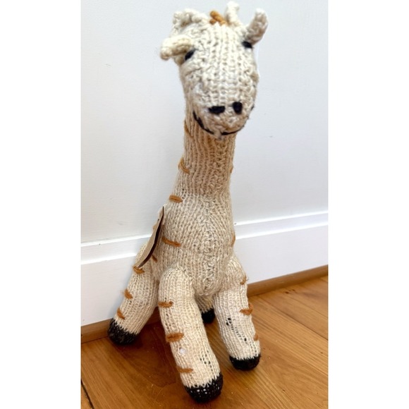 Other - Artisan Safari Giraffe Plush Hand Knit Homespun Wool Rustic Nursery Decor
